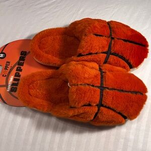Copper Denim Football Slippers Orange/Black Size 9-10 M Slip On